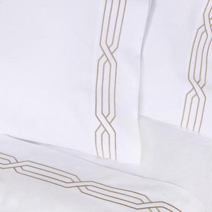 Jeu de draps uni en coton égyptien supérieur, 1200 fils, respectueux de l'environnement.