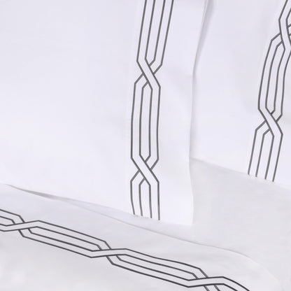 Jeu de draps uni en coton égyptien supérieur, 1200 fils, respectueux de l'environnement.