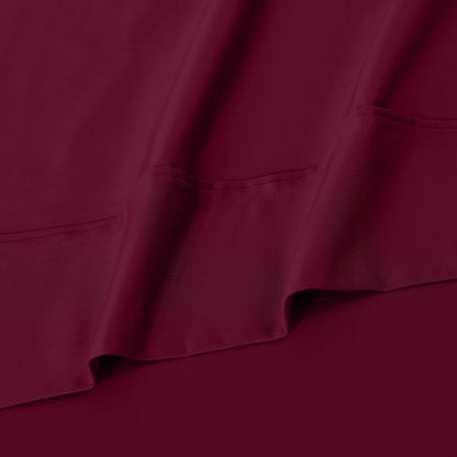 Jeu de draps uni en coton égyptien supérieur, 1200 fils, respectueux de l'environnement.