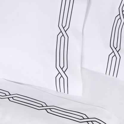 Jeu de draps uni en coton égyptien supérieur, 1200 fils, respectueux de l'environnement.