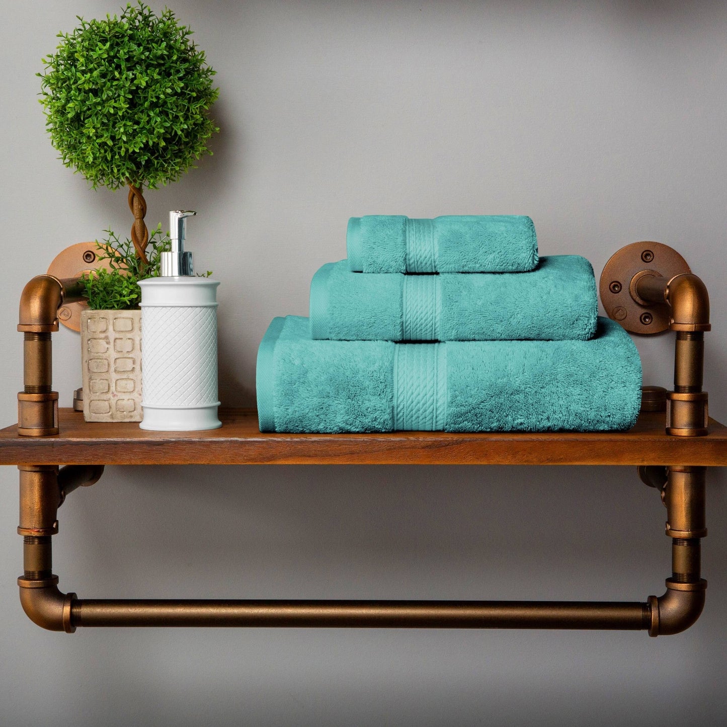 Superior Egyptian Cotton Pile Heavyweight 3-Piece Towel Set