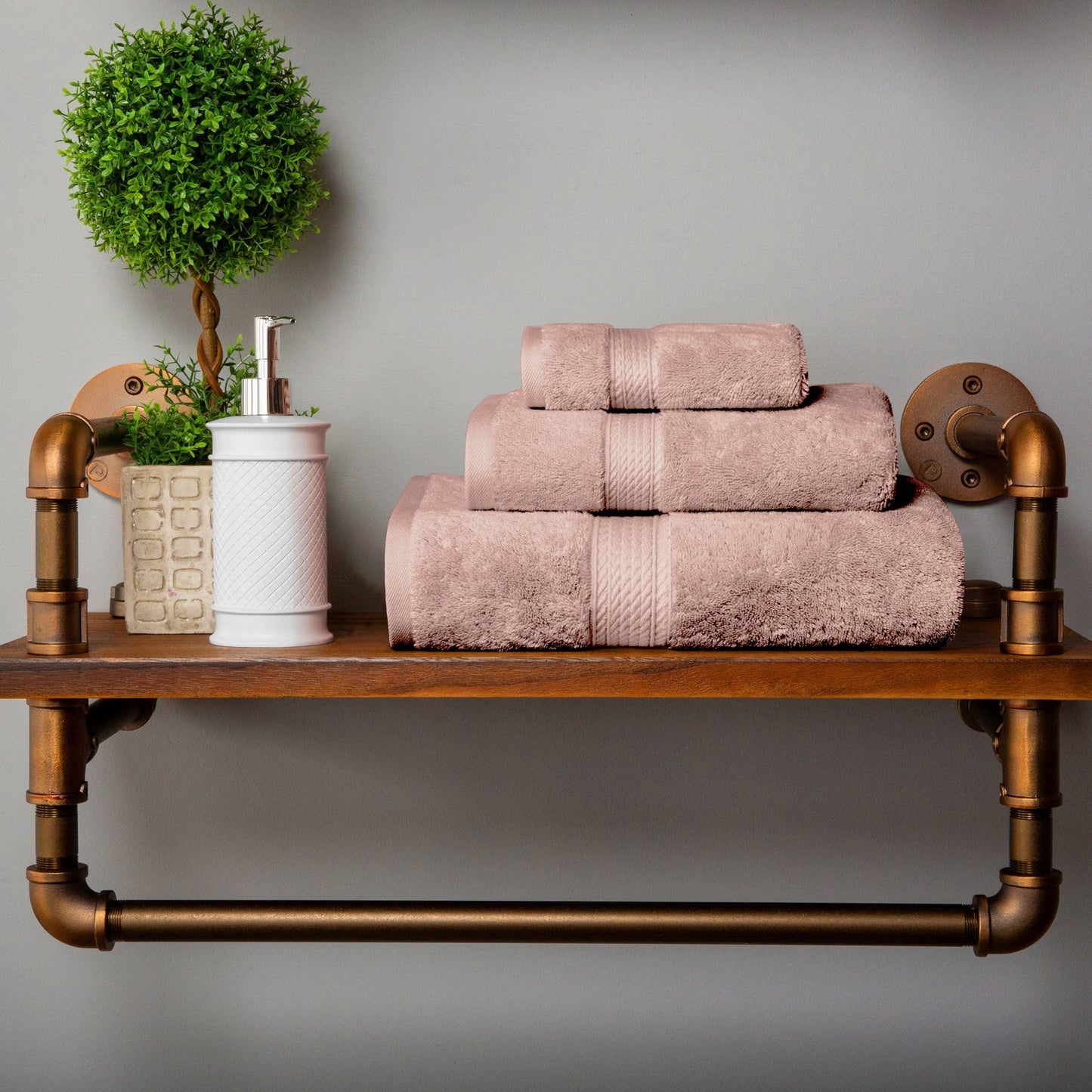 Superior Egyptian Cotton Pile Heavyweight 3-Piece Towel Set