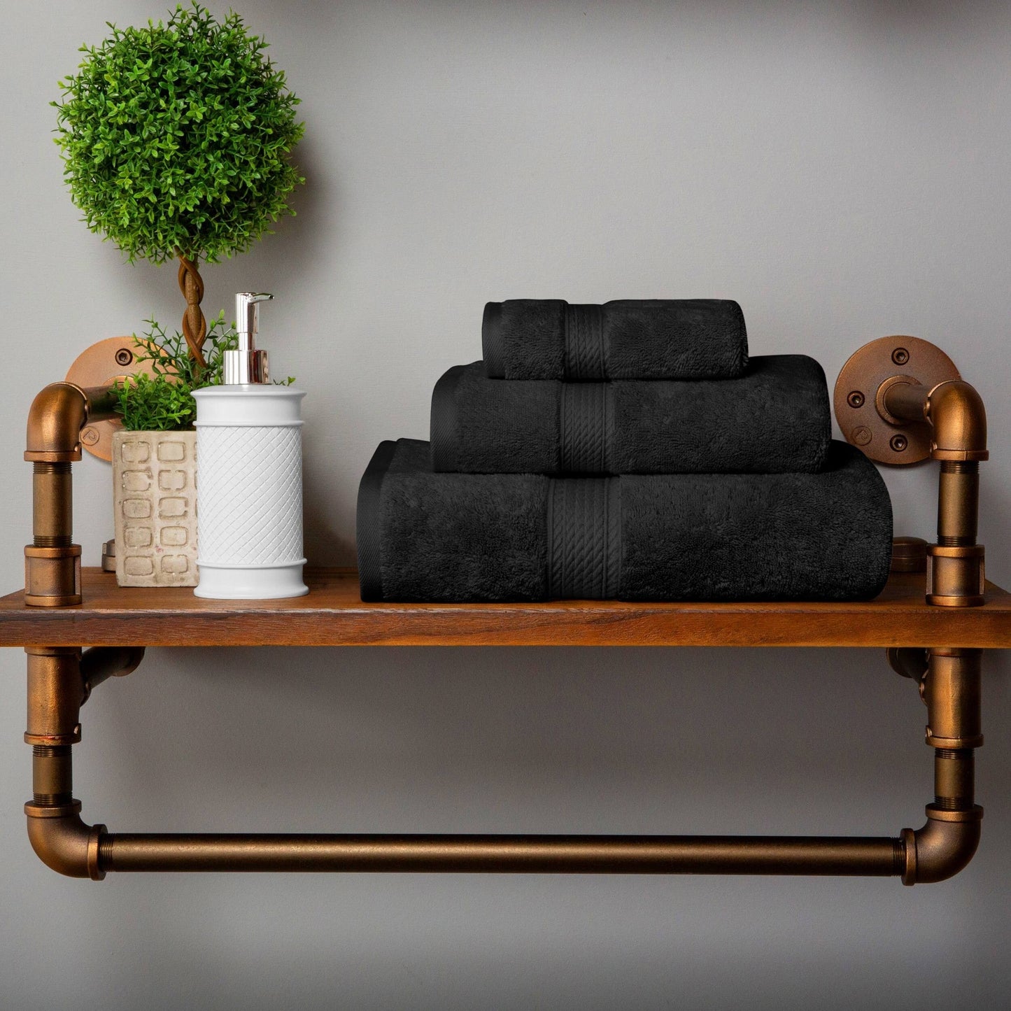 Superior Egyptian Cotton Pile Heavyweight 3-Piece Towel Set