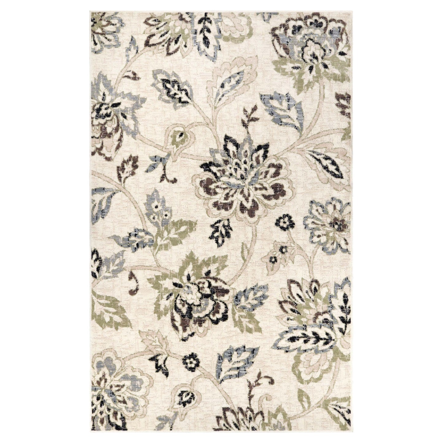 Superior Jacobean Farmhouse Floral Indoor Area Rug