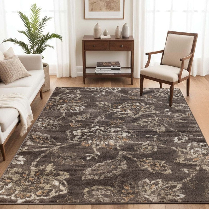 Superior Jacobean Farmhouse Floral Indoor Area Rug