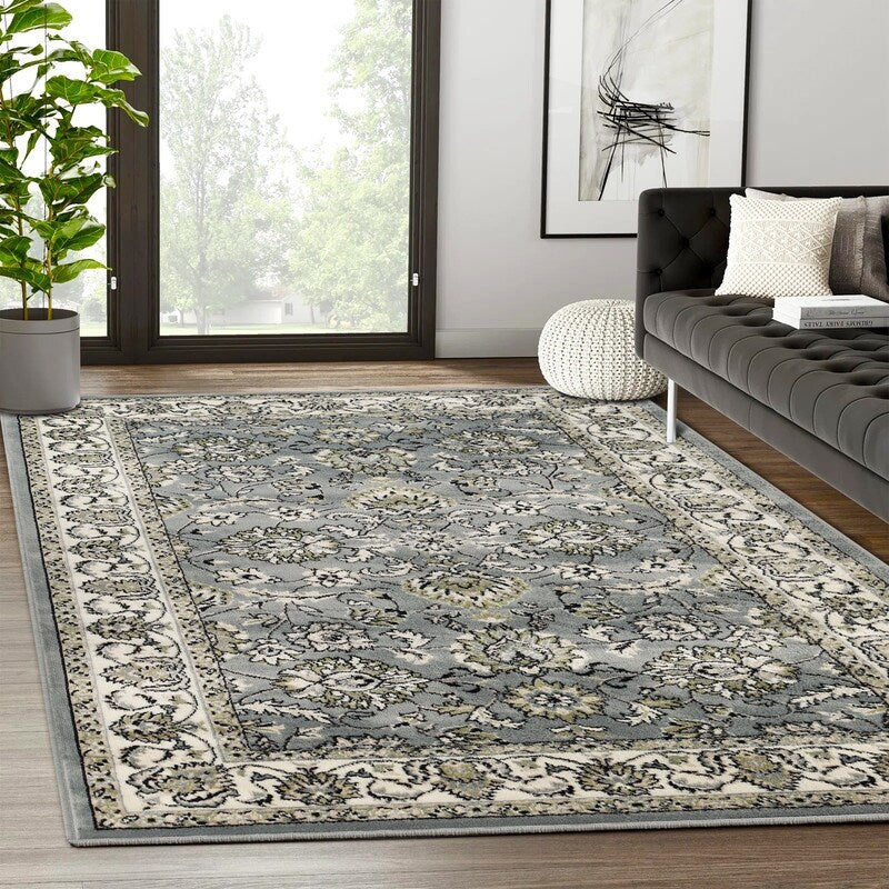 Superior Lille Classic Floral Medallion Indoor Runner or Area Rug
