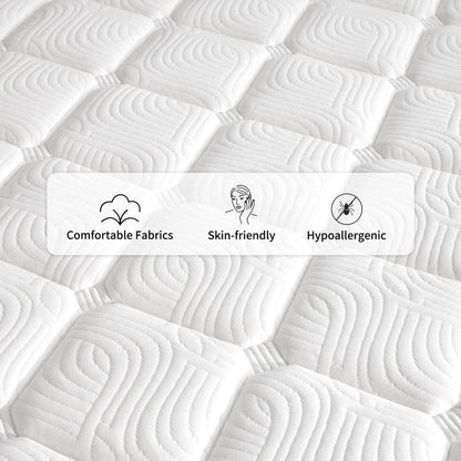 Matelas à ressorts SweDrea de 30 cm (12 po) à fermeté moyenne pour soulager le mal de dos et assurer un refroidissement optimal, certifié CertiPUR-US, SGS et OEKO-TEX.