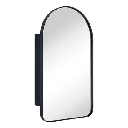 TEHOME Aristes Armoire à pharmacie encastrée avec cadre, miroir et étagères réglables