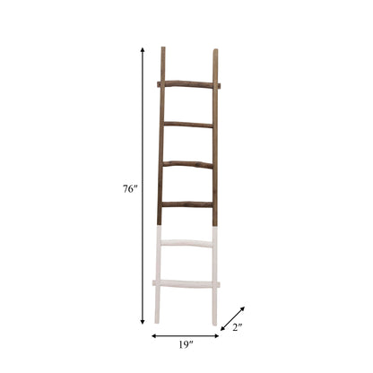 Sagebrook Home Rustic 6ft Tall Blanket Ladder, Decorative Freestanding Ladder For Storage - 19 x 2 x 76