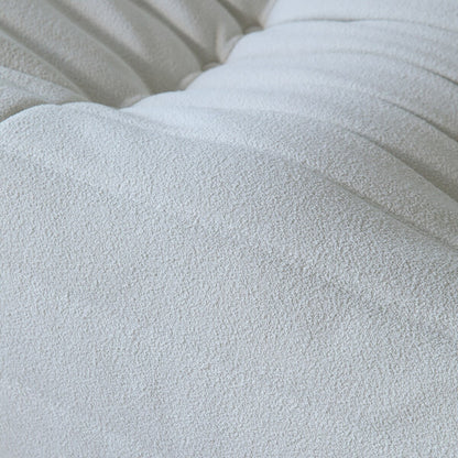 Ensembles de canapés et poufs en velours Teddy