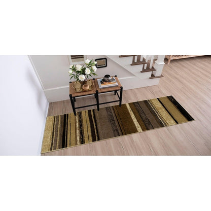 The Curated Nomad Sultan Multicolor Striped Boho Area Rug