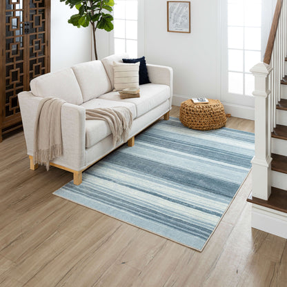 The Curated Nomad Sultan Multicolor Striped Boho Area Rug