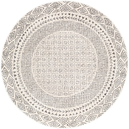 Livabliss Tiffany Grey Bohemian Border Area Rug