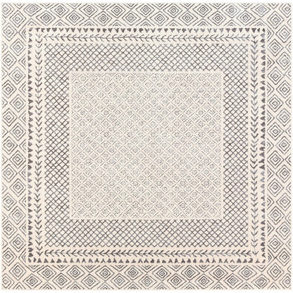 Livabliss Tiffany Grey Bohemian Border Area Rug