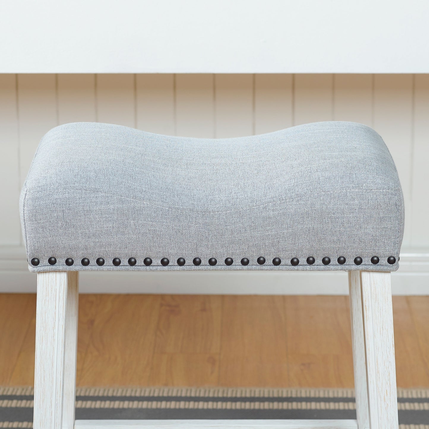 The Gray Barn Barish Backless Saddle Seat Counter Stools (Set of 2)