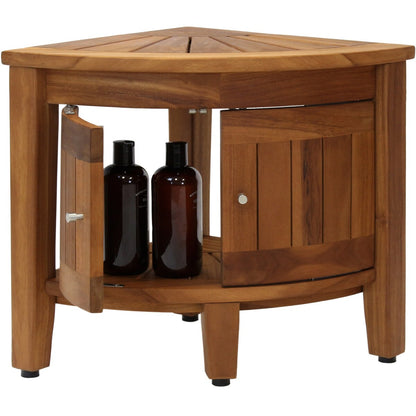 The Original Kai Corner Teak Shower Bench