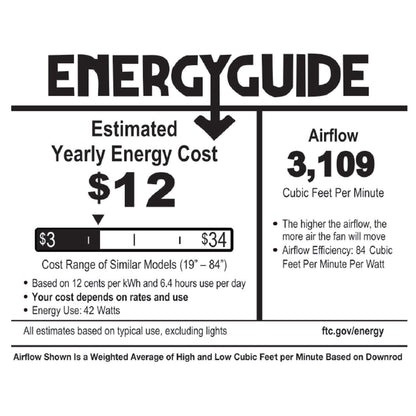 Ventilateur de plafond Halston en verre dépoli style Tiffany - Spice - 52L x 52W x 19H - 52L x 52W x 19H