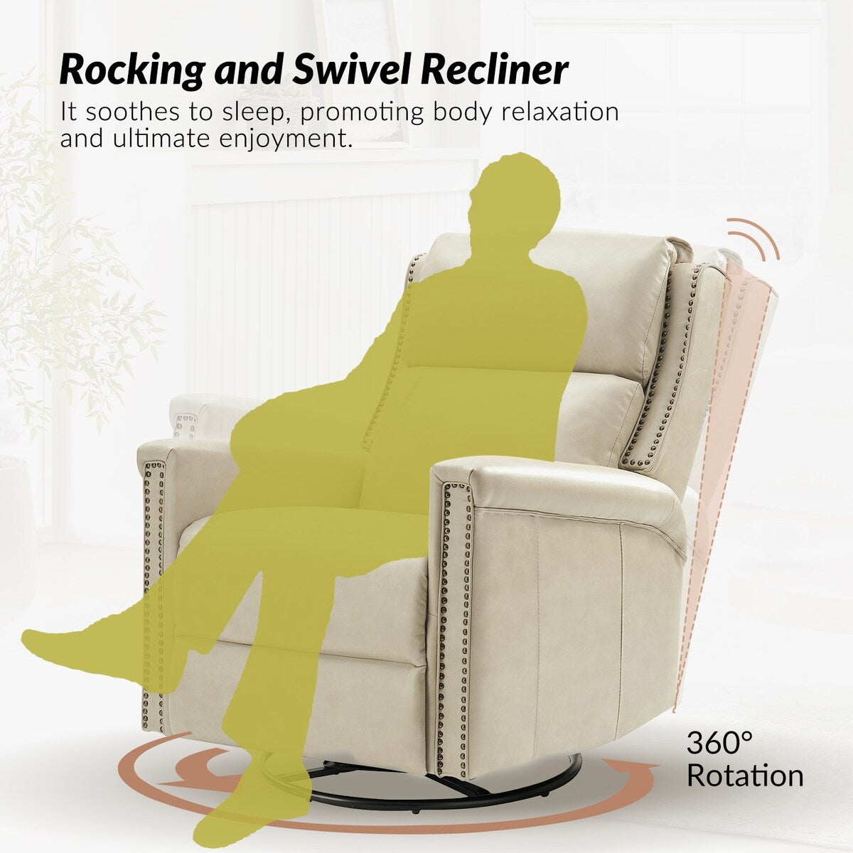 Ensemble de 2 fauteuils inclinables électriques pivotants et basculants Tobias de HULALA HOME