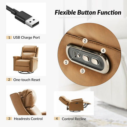Ensemble de 2 fauteuils inclinables électriques pivotants et basculants Tobias de HULALA HOME