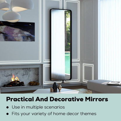 TokeShimi Miroir mural de salle de bain avec cadre métallique moderne