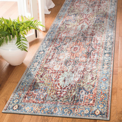 Traditional Distressed Machine Washable Area Rug