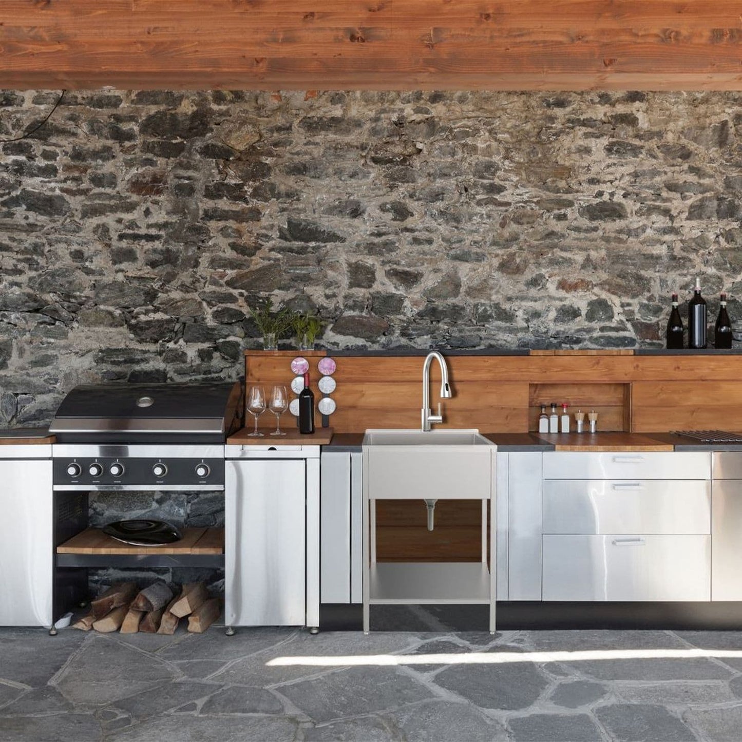 Transolid EWS-2422S Lavabo et support de lavage en acier inoxydable pour buanderie - 61 cm L x 56 cm P x 89 cm H - 61 cm x 56 cm