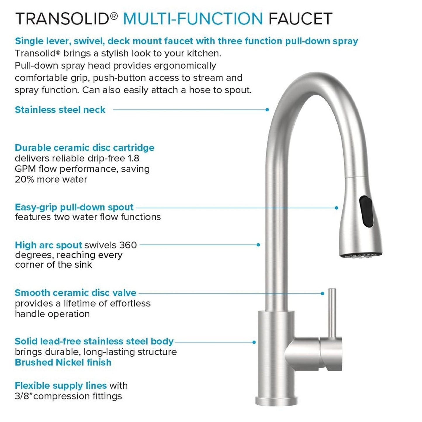 Transolid EWS-2422S Lavabo et support de lavage en acier inoxydable pour buanderie - 61 cm L x 56 cm P x 89 cm H - 61 cm x 56 cm