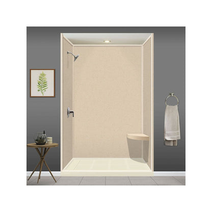 Transolid Studio, siège de douche d'angle mural en surface solide, 35,5 x 35,5 cm - 36,8 x 36,2 x 7,6 cm
