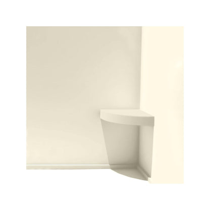 Transolid Studio, siège de douche d'angle mural en surface solide, 35,5 x 35,5 cm - 36,8 x 36,2 x 7,6 cm