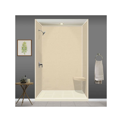 Transolid Studio, siège de douche d'angle mural en surface solide, 35,5 x 35,5 cm - 36,8 x 36,2 x 7,6 cm
