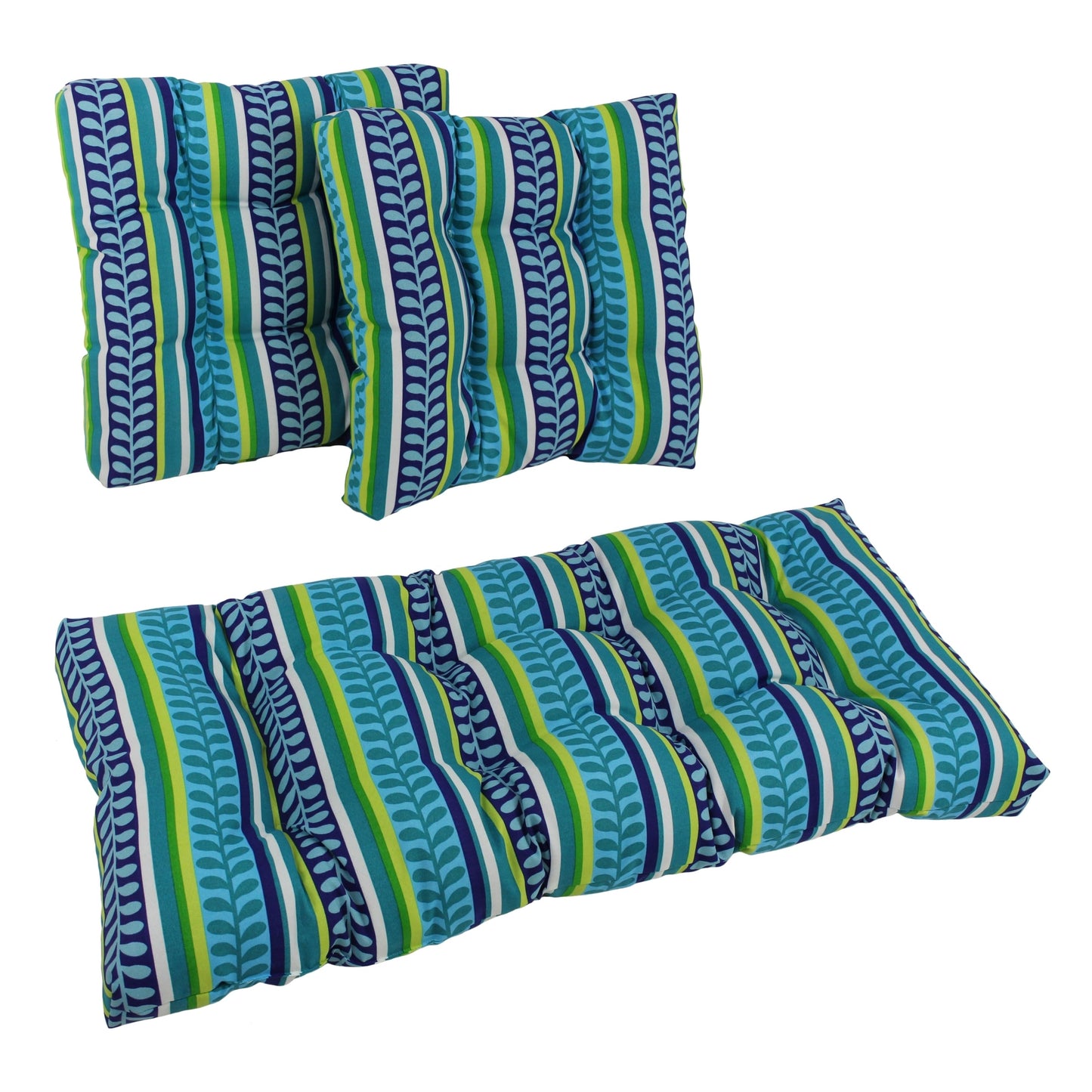 Tufted Indoor/Outdoor Settee Cushion Set (Set of 3) - 19 x 19/19 x 42