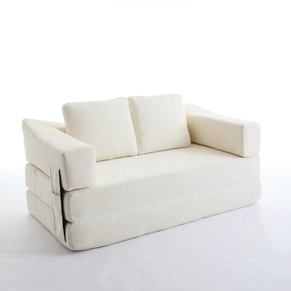 Canapé-lit convertible rembourré de 70,87 pouces, chaise convertible, canapé de sol confortable pour salon, chambre à coucher, tissu chenille.