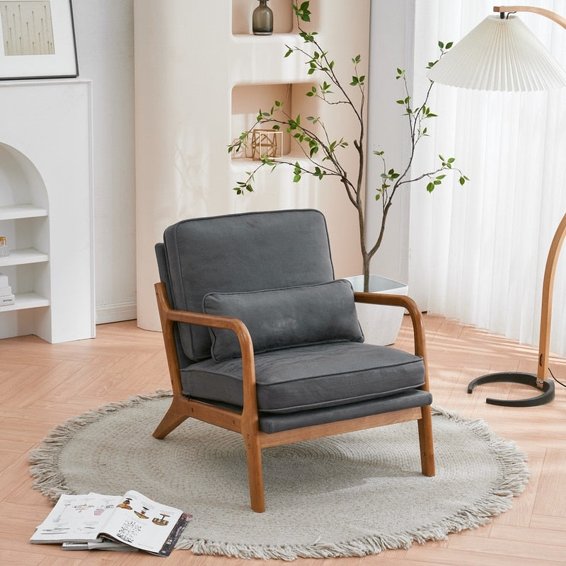 Fauteuil d'appoint capitonné de style moderne du milieu du siècle