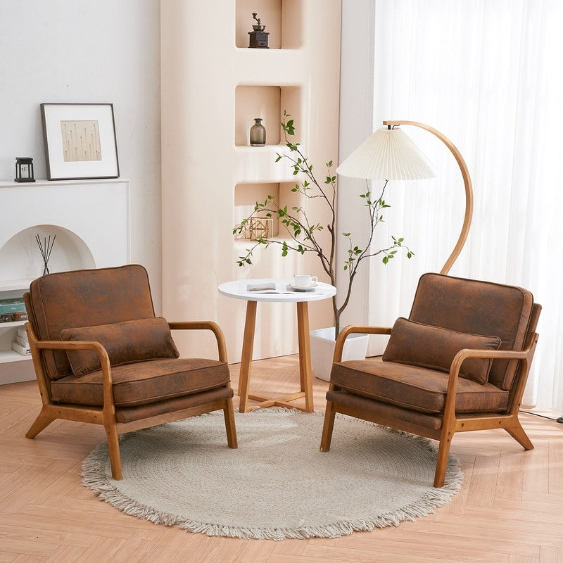 Fauteuil d'appoint capitonné de style moderne du milieu du siècle