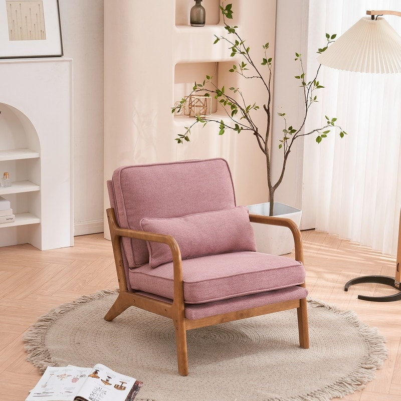 Fauteuil d'appoint capitonné de style moderne du milieu du siècle