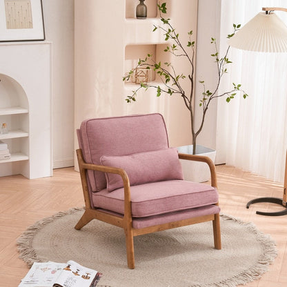 Fauteuil d'appoint capitonné de style moderne du milieu du siècle