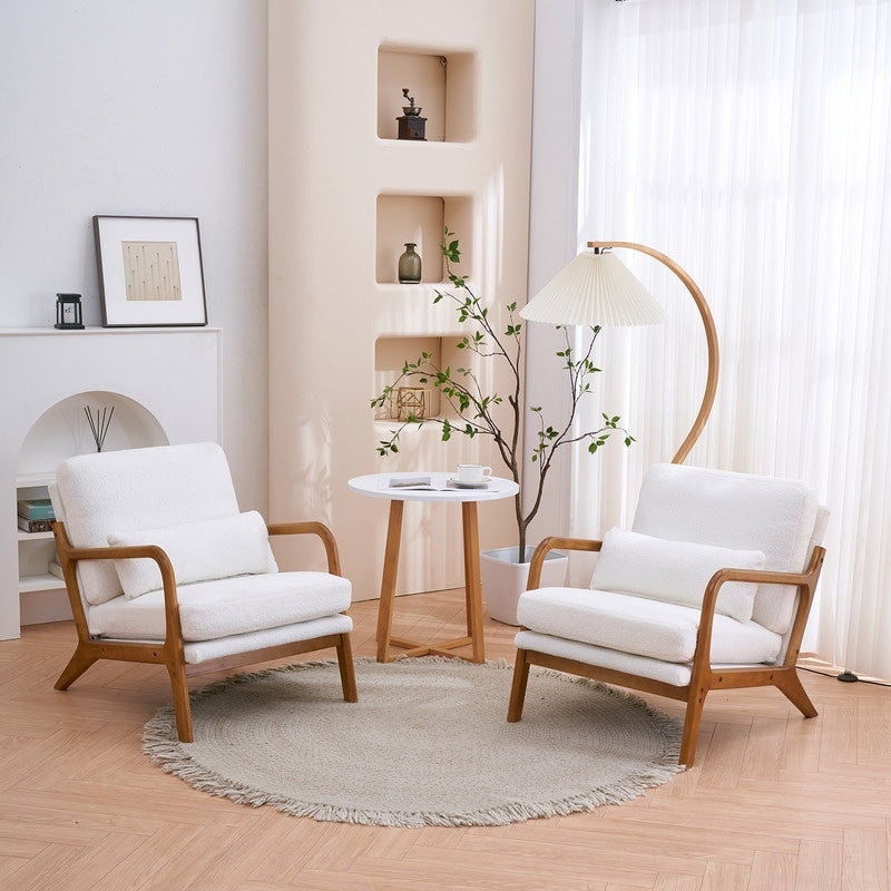 Fauteuil d'appoint capitonné de style moderne du milieu du siècle