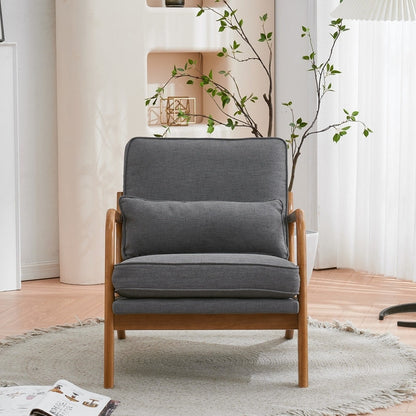 Fauteuil d'appoint capitonné de style moderne du milieu du siècle