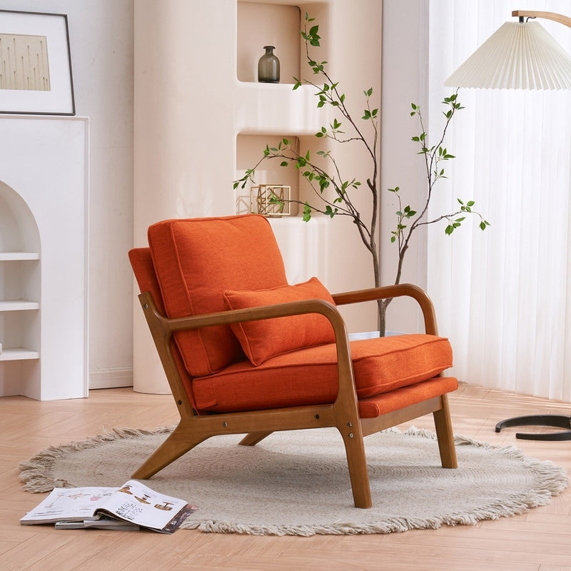Fauteuil d'appoint capitonné de style moderne du milieu du siècle