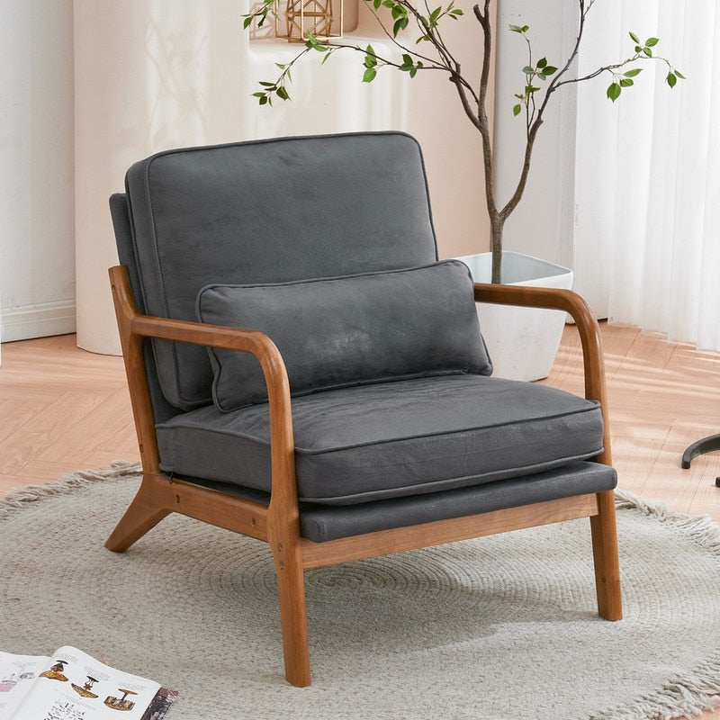 Fauteuil d'appoint capitonné de style moderne du milieu du siècle
