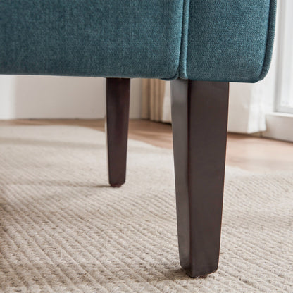 Banc de rangement capitonné, banc avec accoudoirs, banc d'entrée avec couvercle rabattable, 50,4 pouces.