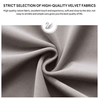 Lot de 6 chaises de salle à manger en velours capitonné avec pieds en bois massif.