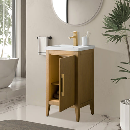 Meuble-lavabo de salle de bain Vanity Art avec lavabo simple, plateau en céramique, disponible en 20, 24 ou 30 pouces.