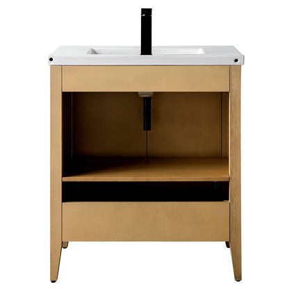 Meuble-lavabo de salle de bain Vanity Art avec lavabo simple, plateau en céramique, disponible en 20, 24 ou 30 pouces.