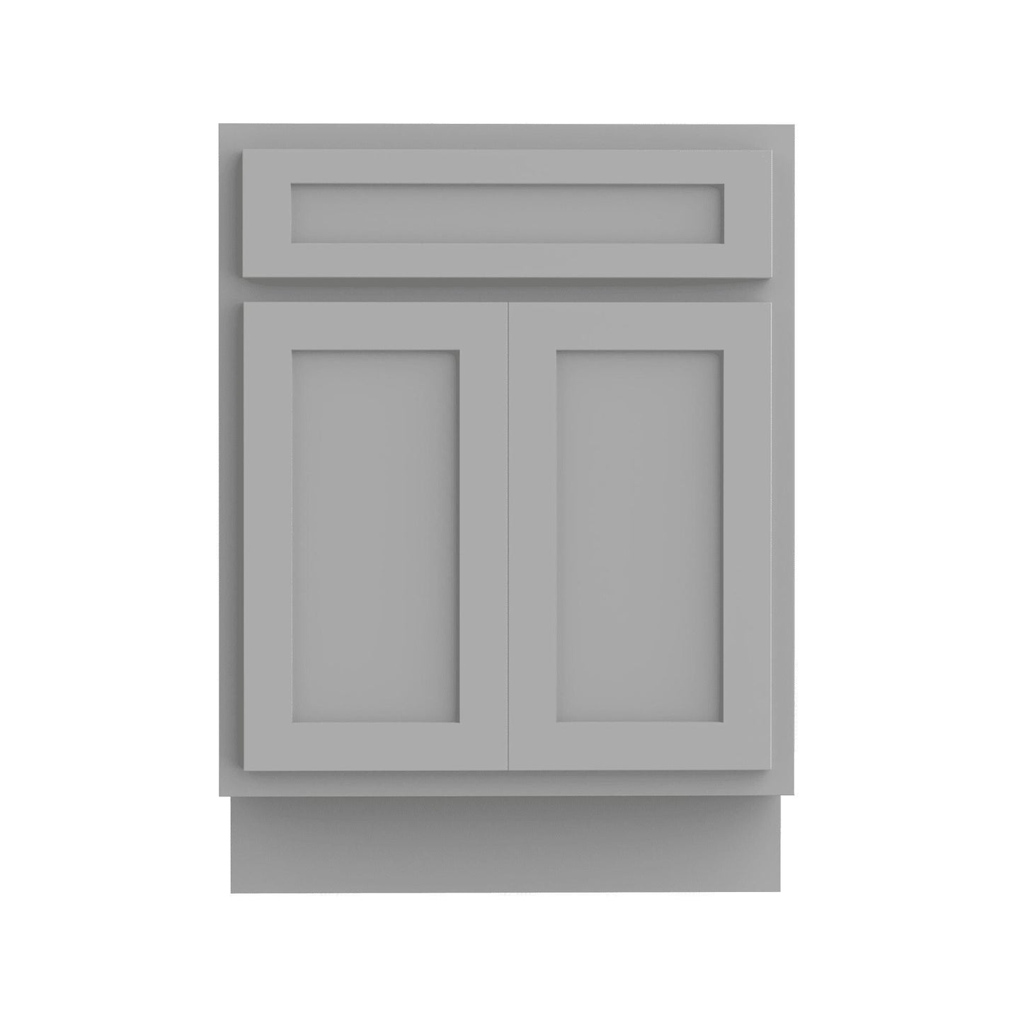 Meuble-lavabo de salle de bain Vanity Art en bois massif, 60 cm (24 pouces), avec lavabo simple.