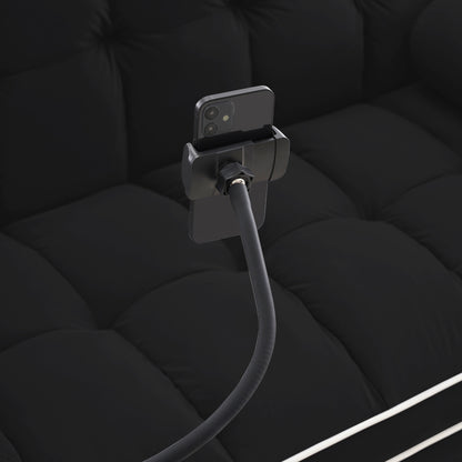 Canapé-lit convertible en velours de 139 cm (55 pouces) à 2 places avec lit escamotable, dossier inclinable, poches latérales et porte-téléphone.