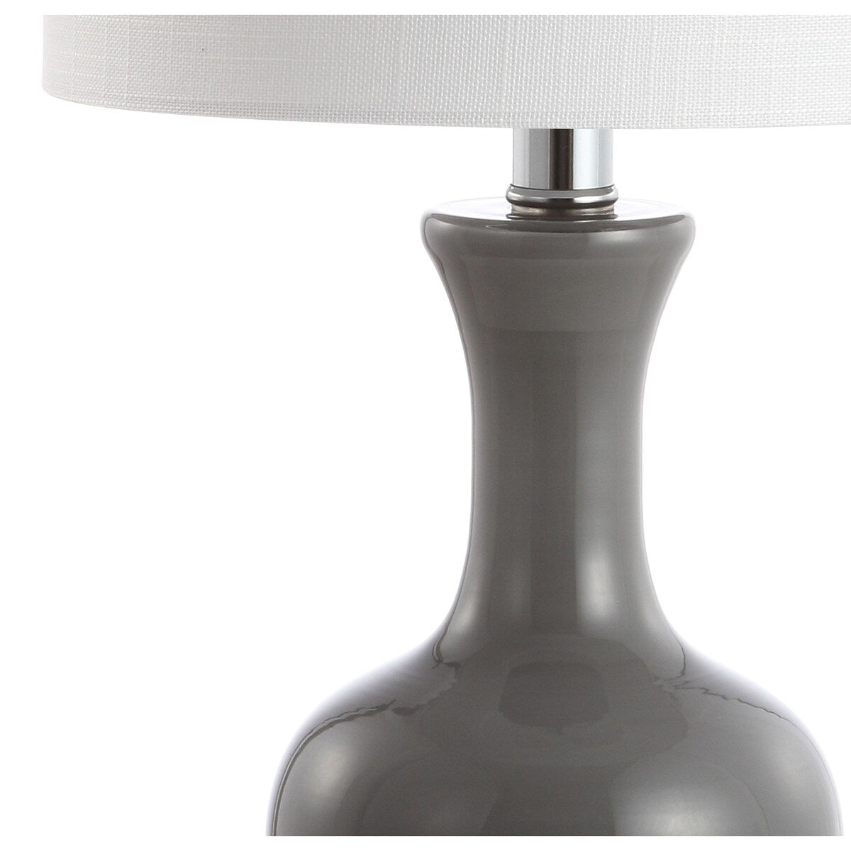 Lampe de table LED Vermont 22 en verre et métal, blanche (lot de 2) par JONATHAN Y