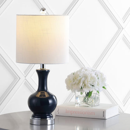 Lampe de table LED Vermont 22 en verre et métal, blanche (lot de 2) par JONATHAN Y