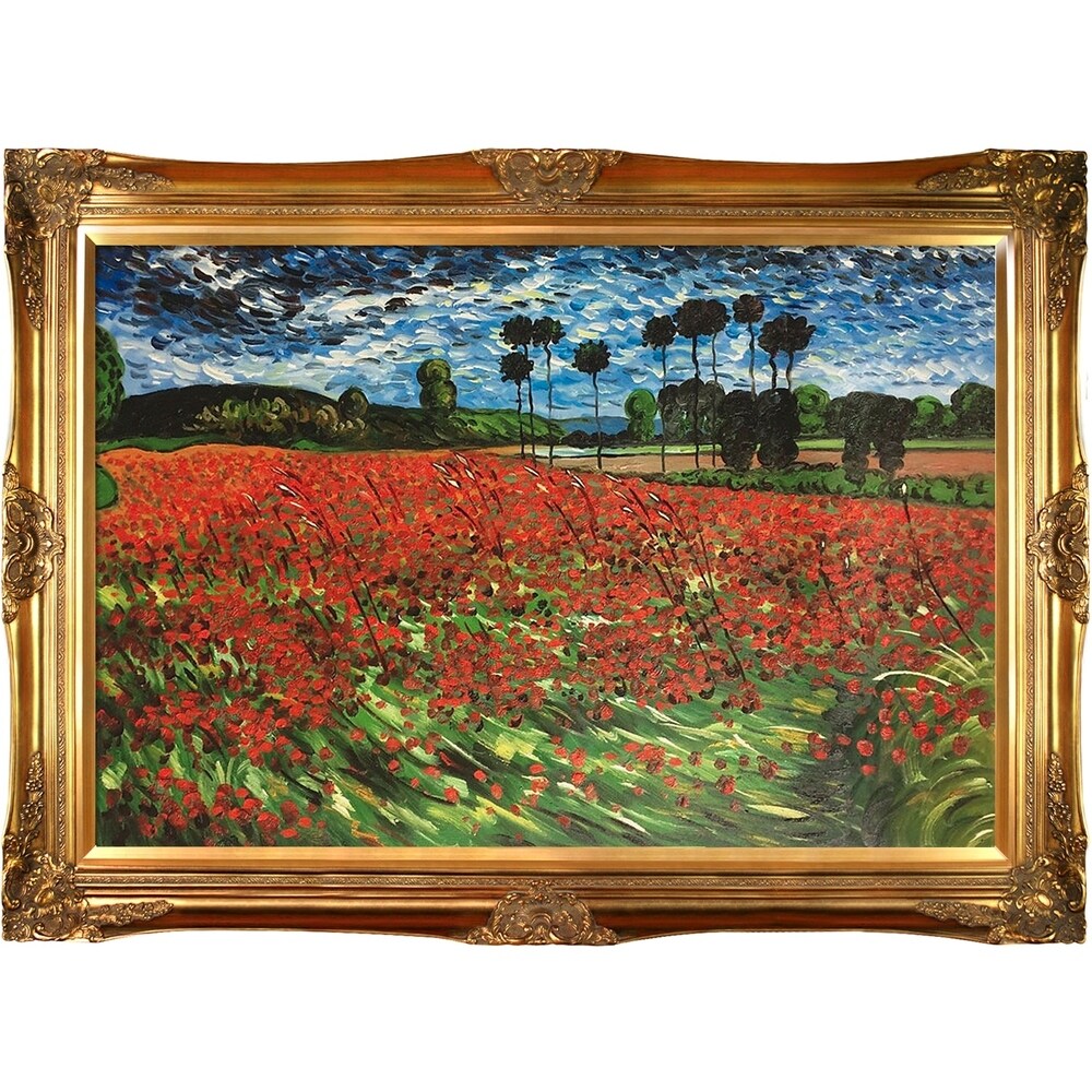La Pastiche Vincent Van Gogh 'Champ de coquelicots' Reproduction à l'huile peinte à la main