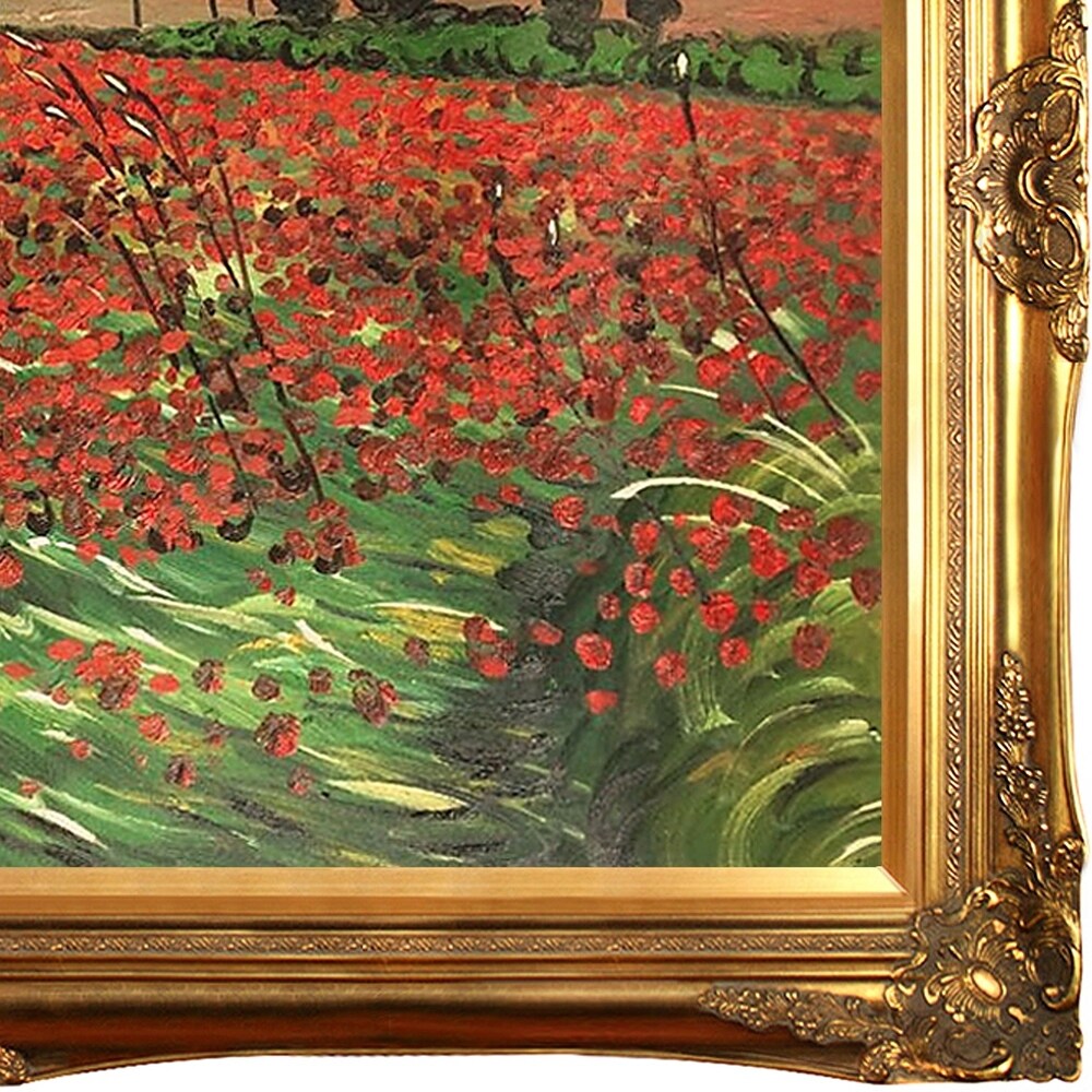 La Pastiche Vincent Van Gogh 'Champ de coquelicots' Reproduction à l'huile peinte à la main